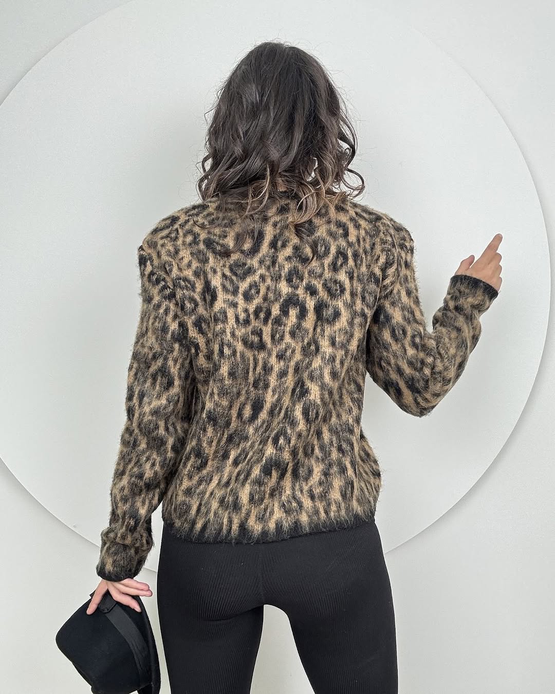 Leopar Desenli Kürk Hırka